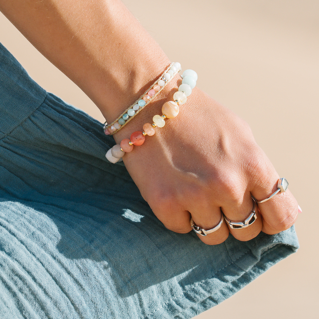 Lotus and Luna: Coconut Crush Island Bracelet [silver]