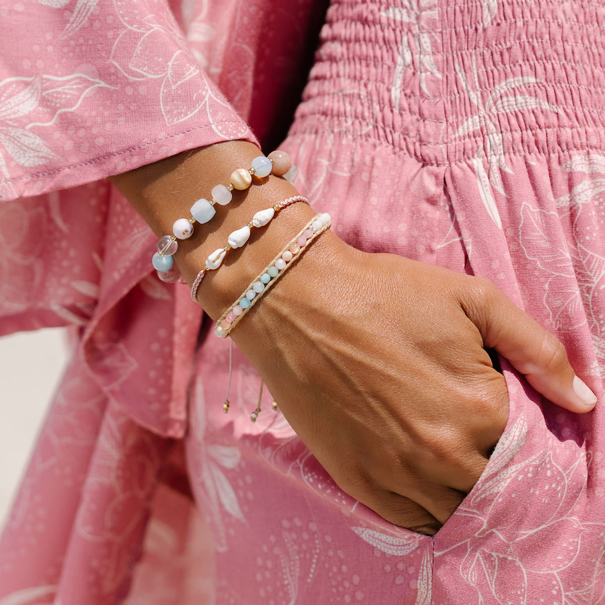 Lotus and Luna: Coconut Crush Island Bracelet [silver]