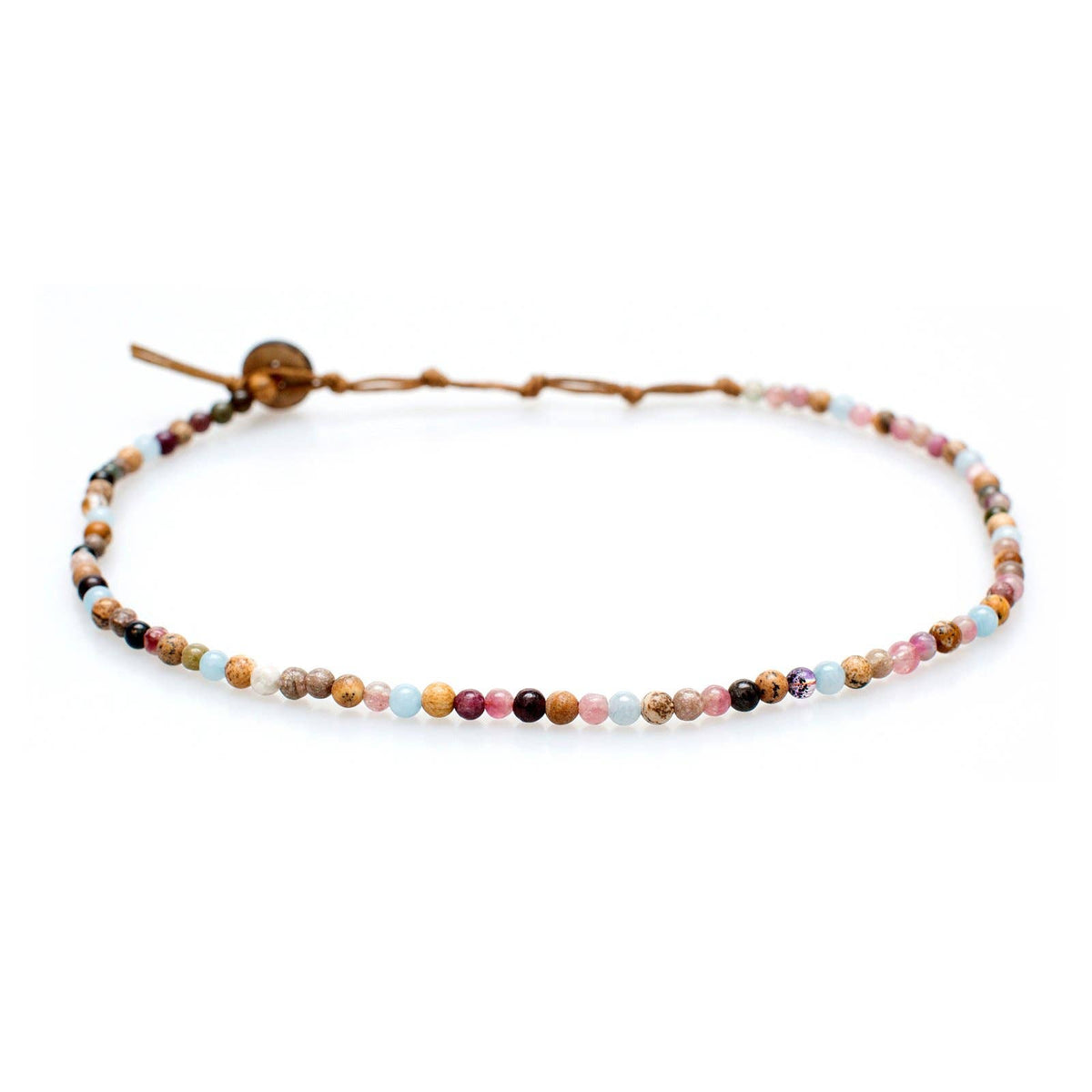 Lotus and Luna: Peace + Happiness 4 mm Healing Necklace