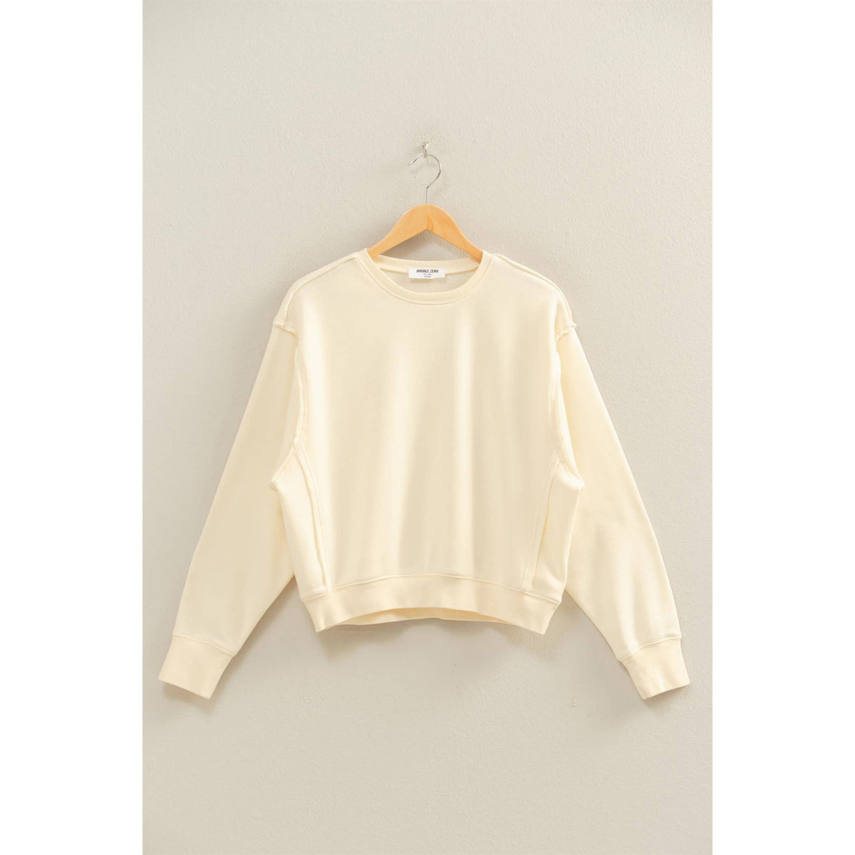 Double Zero: Raw Edge Detail Burnout Sweatshirt