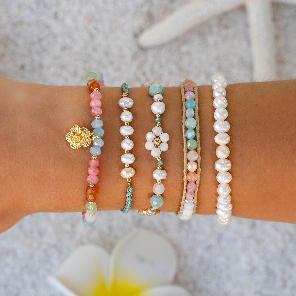 Lotus and Luna: Coconut Crush Island Bracelet [silver]