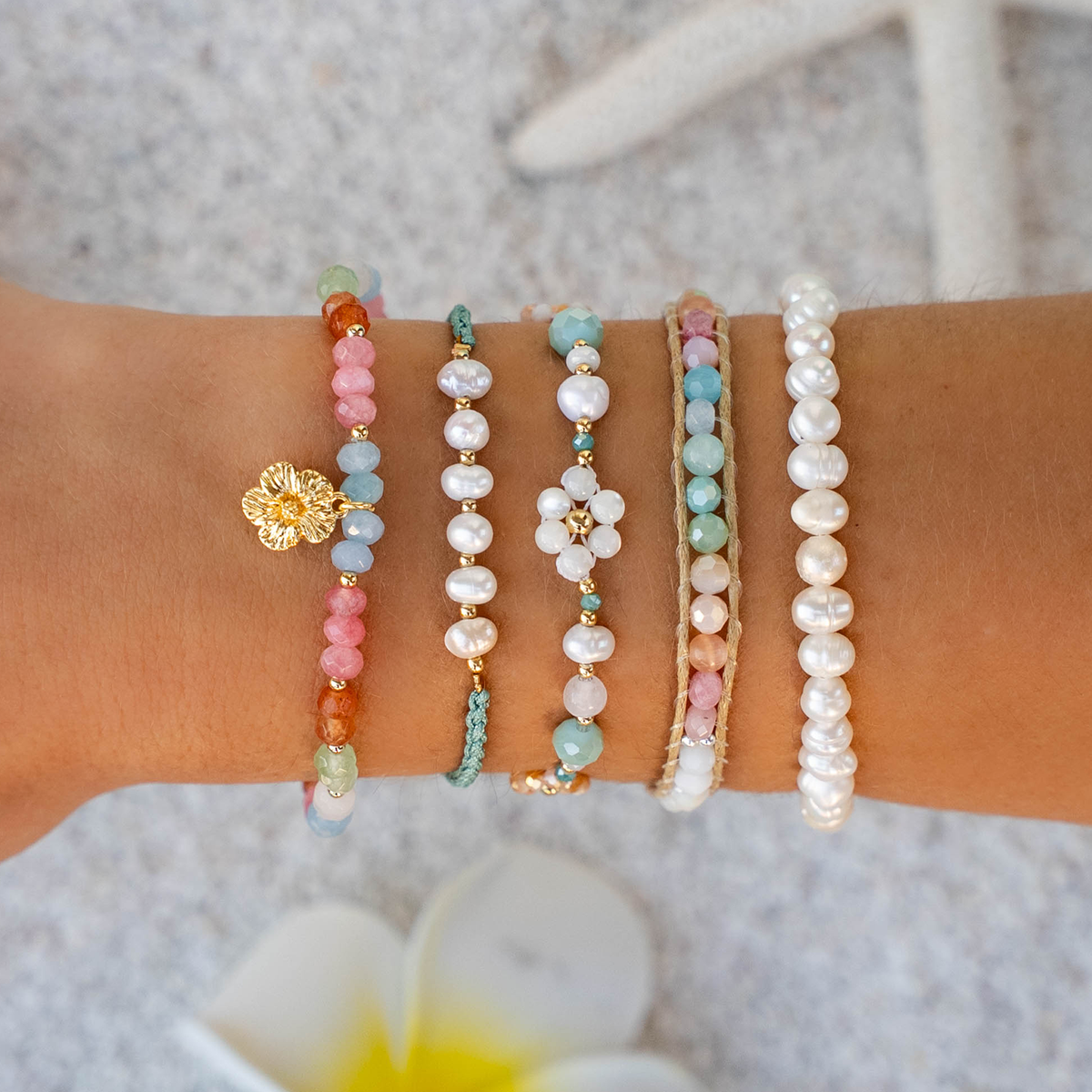 Lotus and Luna: Coconut Crush Island Bracelet [silver]
