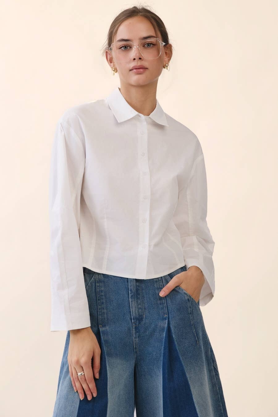 Oddi: Washed Denim Capri Pants
